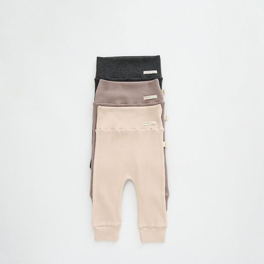 Cotton High Waist Baby Leggings | Pants