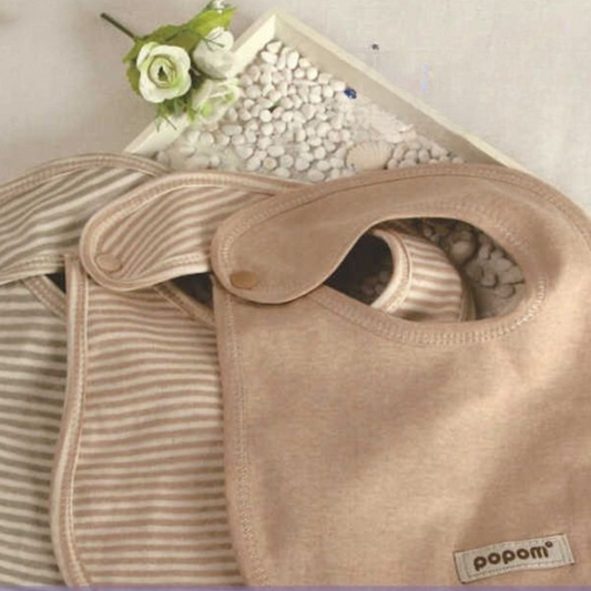 Earthy Cotton Baby Bibs (pack of 3)