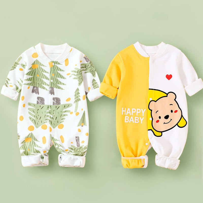 Long Sleeve Cotton Romper (Set of Two)
