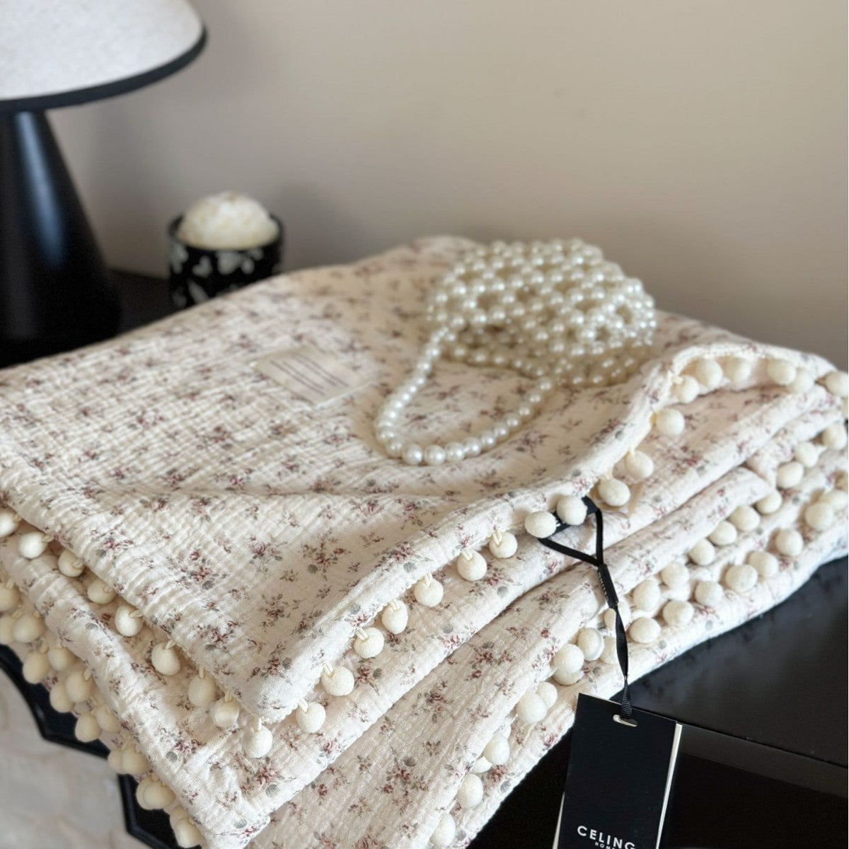 Fall Flowers Luxe Fleece Baby Blanket