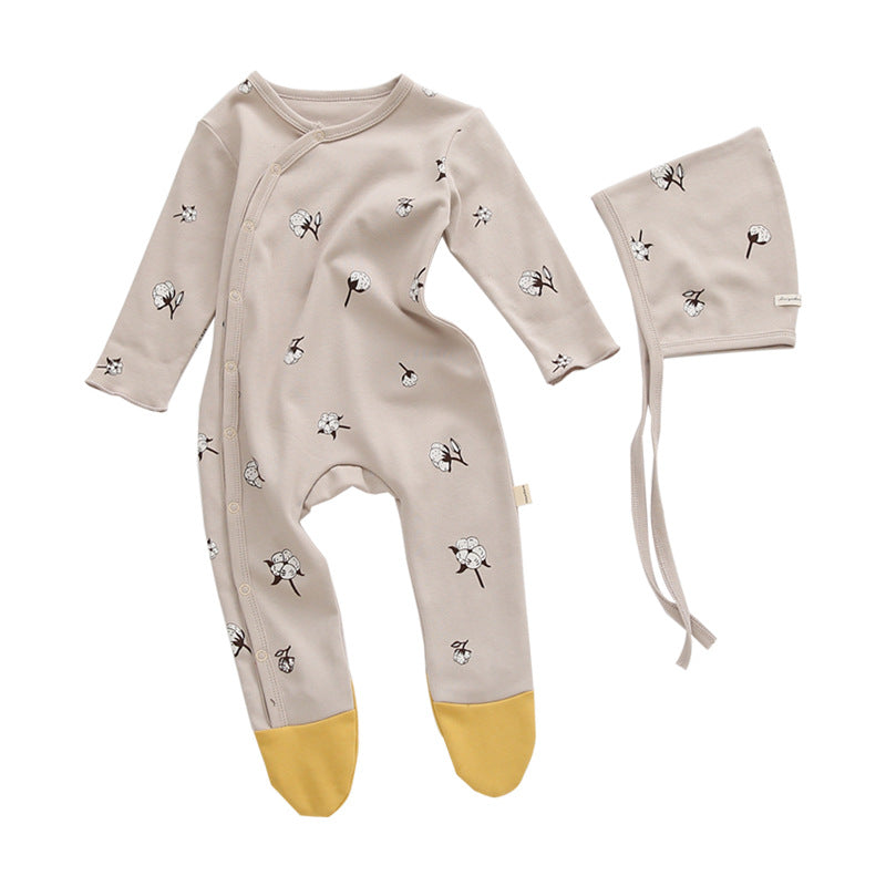Cotton Full Body Romper and Hat