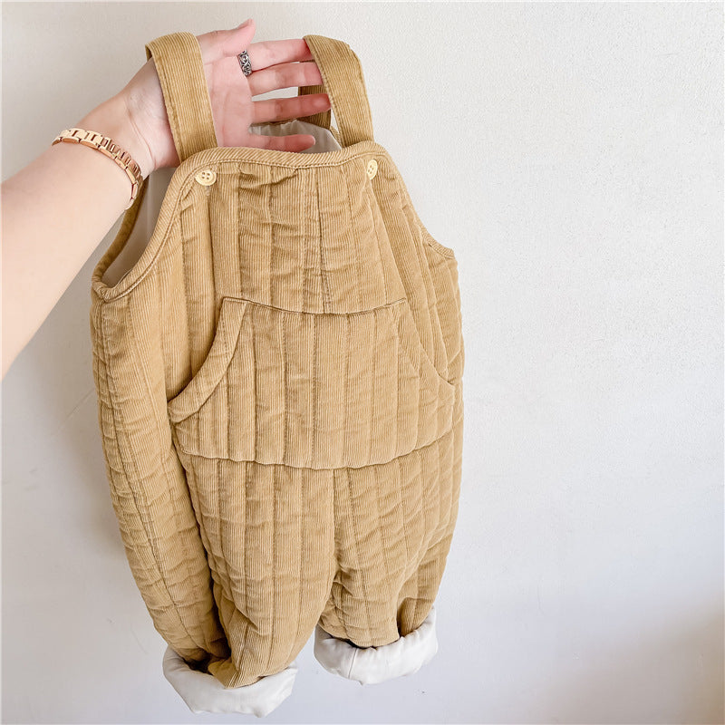 Corduroy Quilted Winter Overall