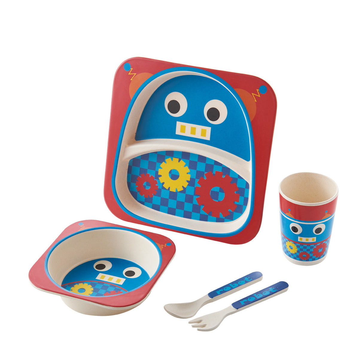 Natural Bamboo Fibre Baby Feeding Set