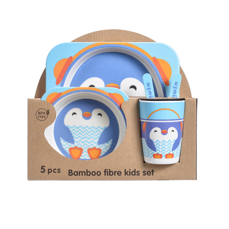 Natural Bamboo Fibre Baby Feeding Set