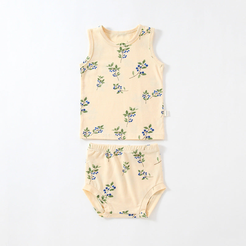 Earthy Summer Cotton Vest and Shorts (4 design options)