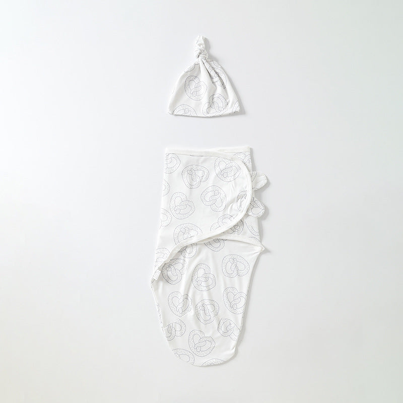 JUST FRUITS AND FLOWERS Newborn Cotton Swaddle with Hat